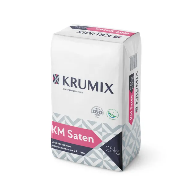 21f0043f1a1c11f1b80cb42e99ccff36_49fc0bf222cb11f1b80cb42e99ccff36 Шпаклівка Saten Krumix, 25кг (45шт/пал) - Зображення 1