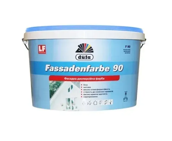 301a5cc52a8d11f0b7de901b0ecd7ae4_89cb1d72072511f1b80cb42e99ccff36-1 Фарба DUFA фасадна F90 7 кг - Зображення 1