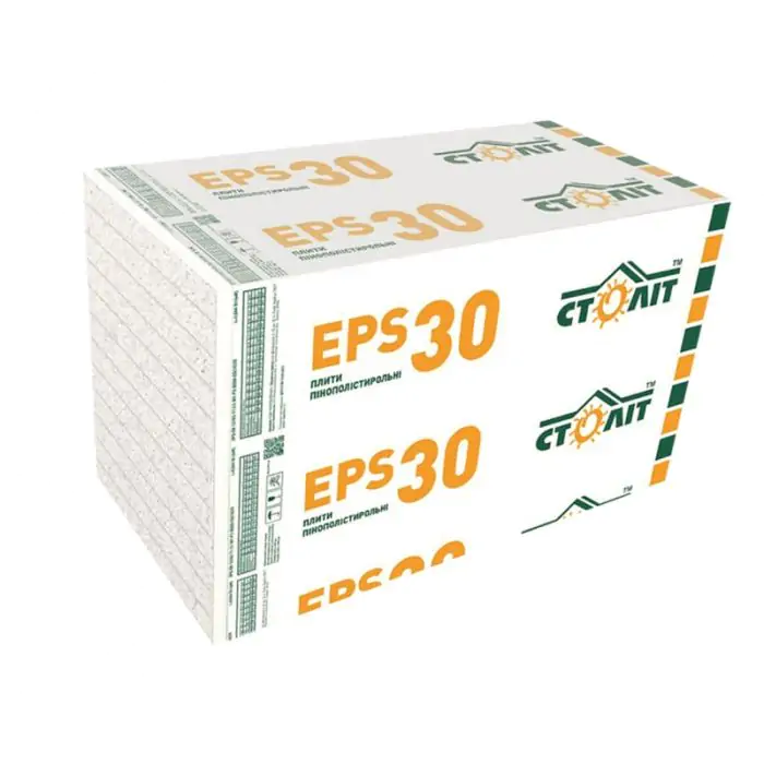 33882de1cc2e11f0b803b42e99c9b7fd_4b54c5db08be11f1b80cb42e99ccff36 Плити зі спіненого полістиролу Століт EPS 30 30мм 20шт/пач - Зображення 1