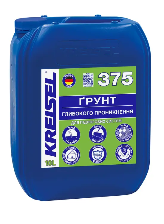 4d442043ab3e11f0b7f6b42e99c9b7fd_67aab2d7059a11f1b80cb42e99ccff36 375 KREISEL Грунт глибокого проникнення (каністра 10л) - Зображення 1