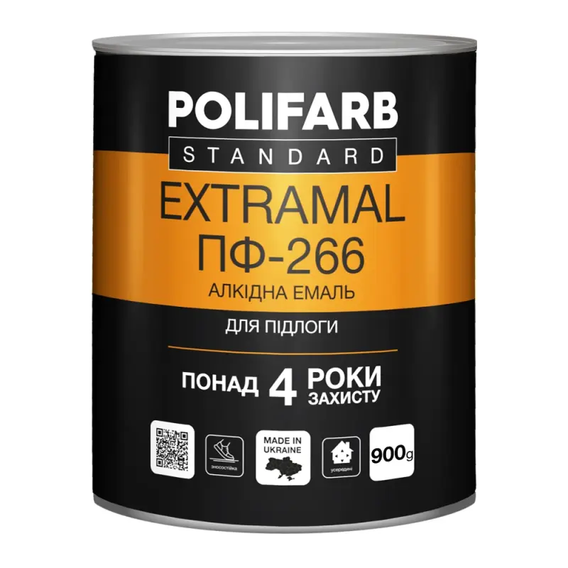 4df1ff5c5dc011f0b7e8b42e99c9b7fd_8cfd7e000cc711f1b80cb42e99ccff36-1 ExtraMal Polifarb ПФ-266 жовто-коричневий 0,9кг - Зображення 1