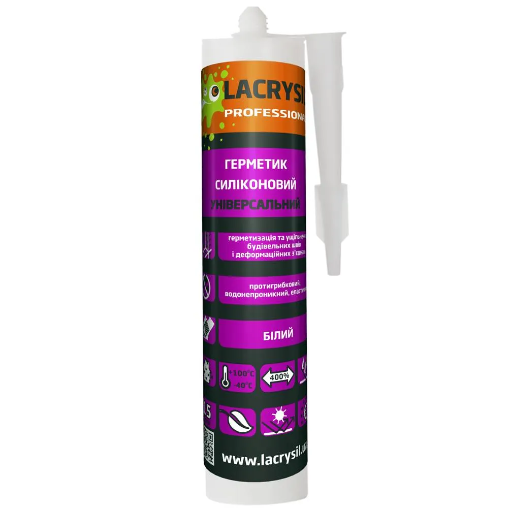 b1ac82935b0c11f0b7e8b42e99c9b7fd_1b47aa580ccd11f1b80cb42e99ccff36-1 Герметик LACRYSIL силіконовий універсальний білий 0,28мл - Зображення 1