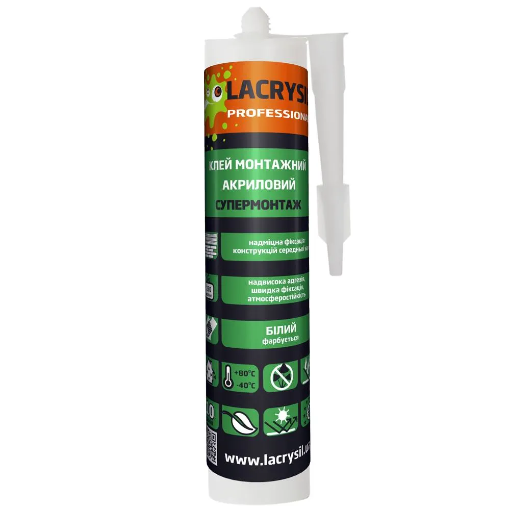 b1ac82a25b0c11f0b7e8b42e99c9b7fd_226f02f90d8911f1b80cb42e99ccff36-1 Клей LACRYSIL "Супермонтаж" 0,4кг - Зображення 1