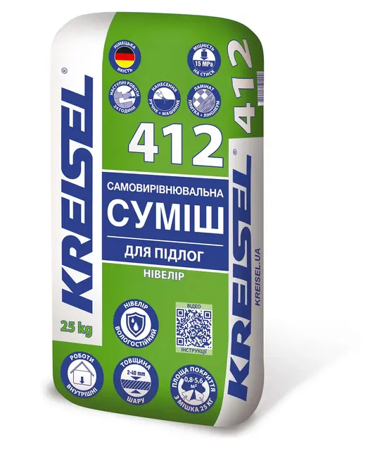 b248fb832a5611f0b7de901b0ecd7ae4_67aab2be059a11f1b80cb42e99ccff36 412 KREISEL Самовирівнювальна суміш для підлоги 3-15мм - Зображення 1