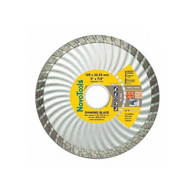 cd254563e23011f0b80cb42e99ccff36_a538898b010511f1b80cb42e99ccff36 Диск алмазний Novo Tools Basic 125*7*22.23мм, турбохвиля - Зображення 1