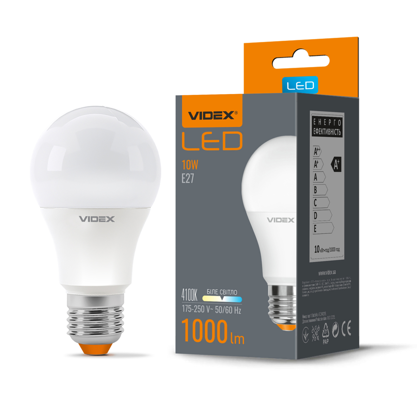 f0cd57643fb011f0b7e5b42e99c9b7fd_89cb1d99072511f1b80cb42e99ccff36-1 Лампа Videx LED A60e, 10W, E27, 4100K, 220V (VL-A60e-10274) - Зображення 1