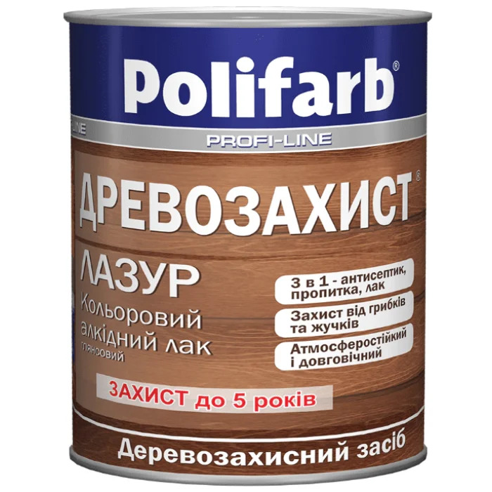 2d573bb2555611f1b80cb42e99ccff36_3d6b15b3665411f1b80fb42e99ccff36 Древозахист Lazur Polifarb зол.сосна 2кг - Зображення 1